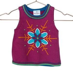 Hanna Andersson Combed Cotton 18-24 months Flower Vest Size 80 Baby Kids